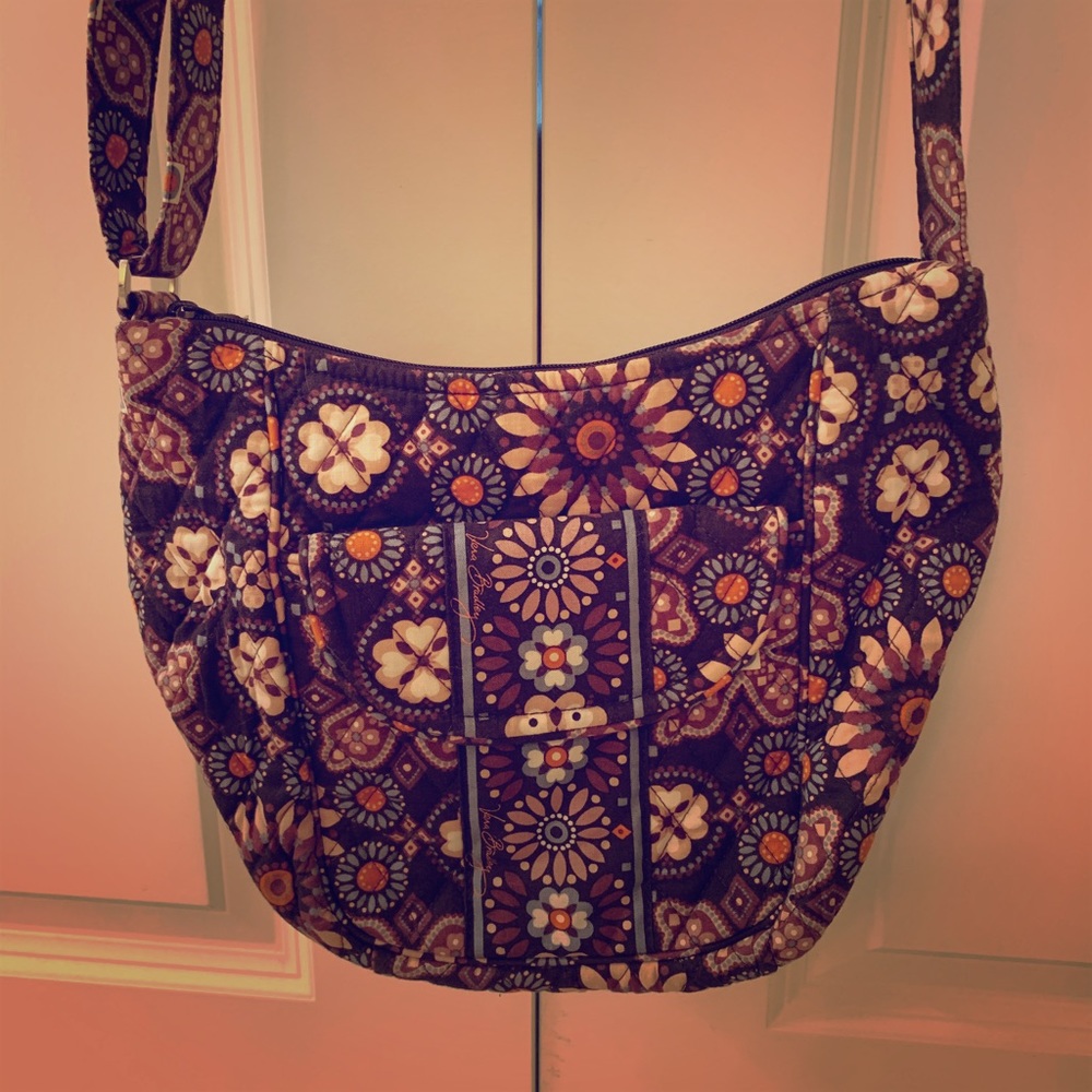 Vera Bradley brown print shoulder/cross body